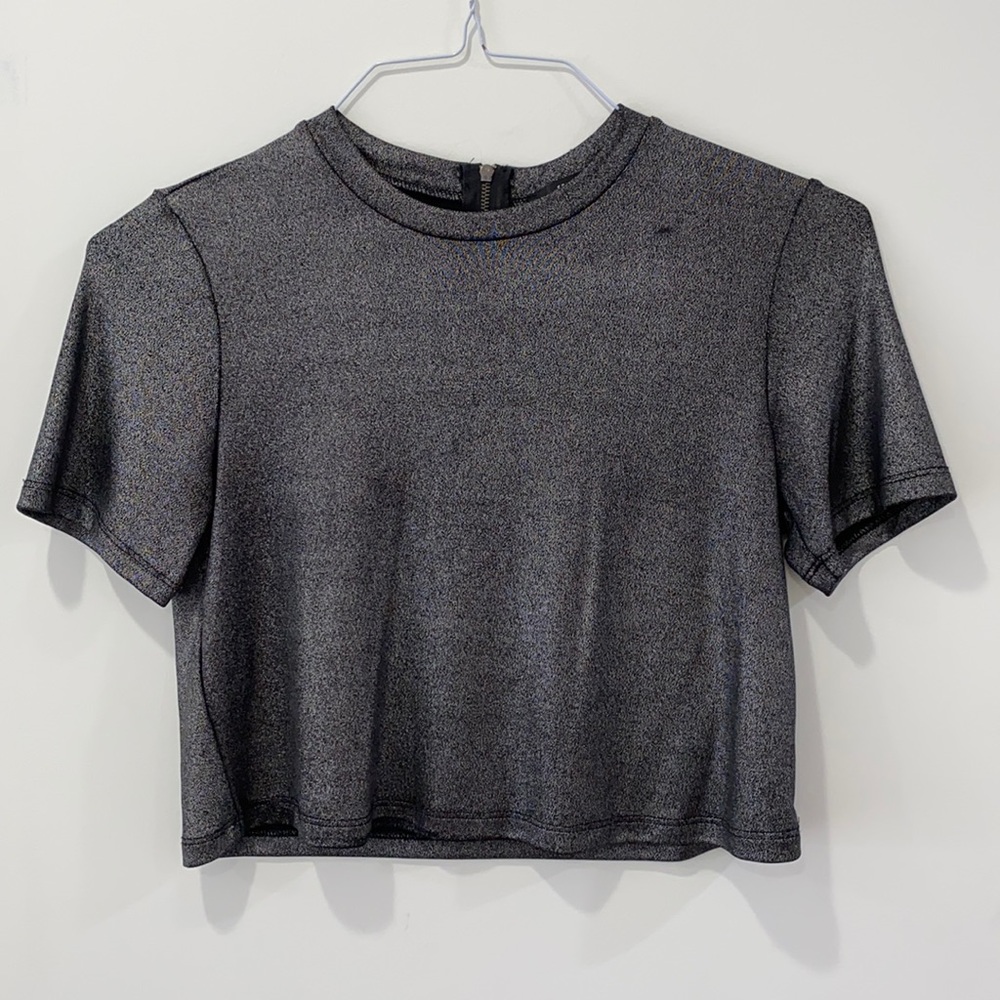 Forever 21 Metallic Crop Top